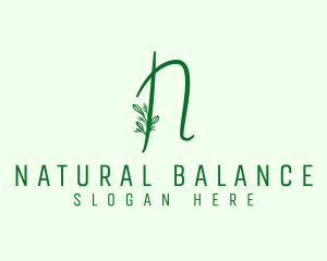 Natural Elegant Letter N logo