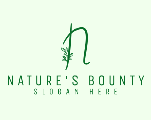 Natural Elegant Letter N logo design