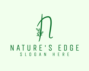 Natural Elegant Letter N logo design