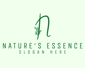 Natural Elegant Letter N logo design