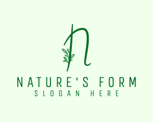 Natural Elegant Letter N logo design