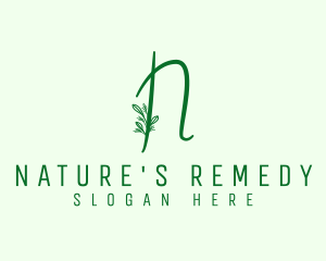 Natural Elegant Letter N logo design