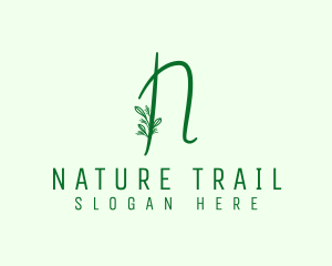 Natural Elegant Letter N logo design