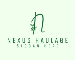 Natural Elegant Letter N logo design