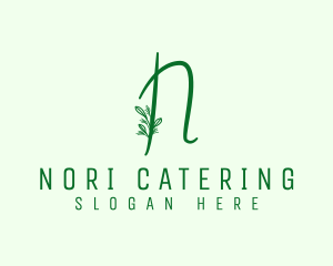 Natural Elegant Letter N logo design