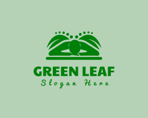 Green Leaf Body Massage logo design