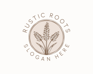 Rustic Wheat Farm logo design