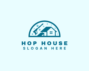 House Bubble Pressure Washing logo design