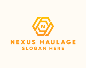 Finance Business Hexagon  logo design