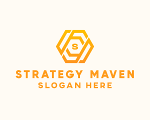 Finance Business Hexagon  logo design