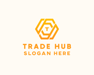 Finance Business Hexagon  logo design