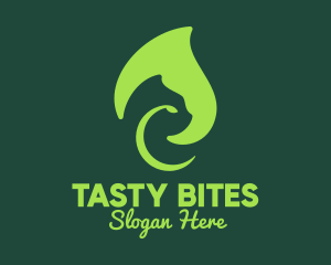 Green Leafy Cat logo