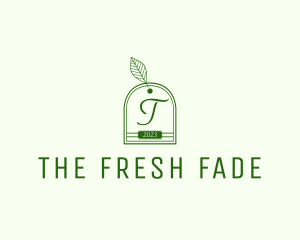 Outline Leaf Organic Teabag  logo design