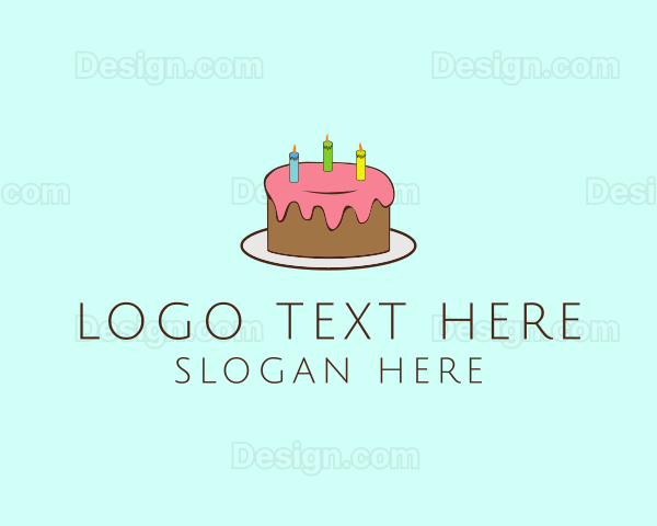 Sweet Birthday Cake Logo