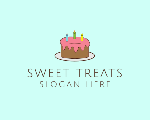 Sweet Birthday Cake logo design