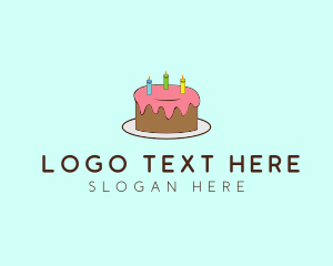 Sweet Birthday Cake Logo