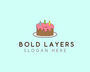 Sweet Birthday Cake logo design