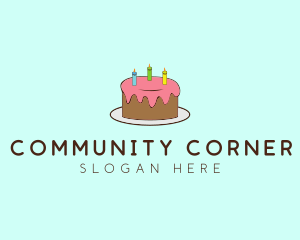 Sweet Birthday Cake logo design