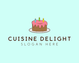 Sweet Birthday Cake logo design