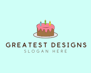 Sweet Birthday Cake logo design