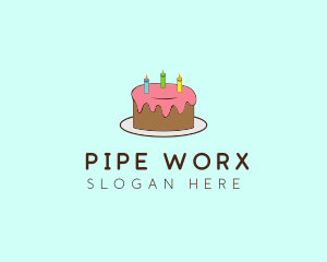 Sweet Birthday Cake logo design