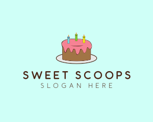 Sweet Birthday Cake logo design