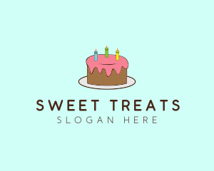 Sweet Birthday Cake logo design