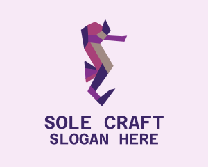 Folded Seahorse Craft logo design