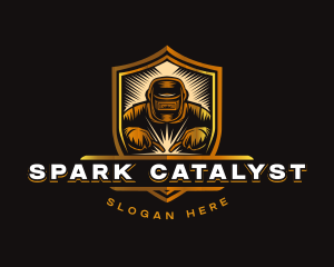 Industrial Shield Welding  logo design