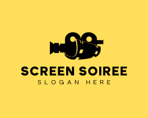 Video Camera Filmstrip logo design