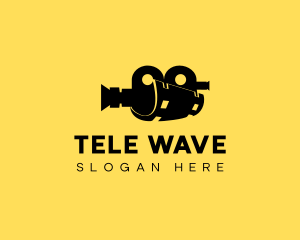 Video Camera Filmstrip logo design