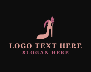 High Heels Flower Fashion logo design
