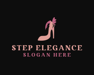 High Heels Flower Fashion logo design