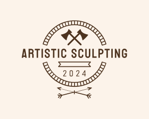 Hipster Arrow Axe logo design