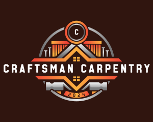 Roofing Carpentry Hammer Builder logo design