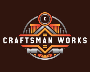 Roofing Carpentry Hammer Builder logo design