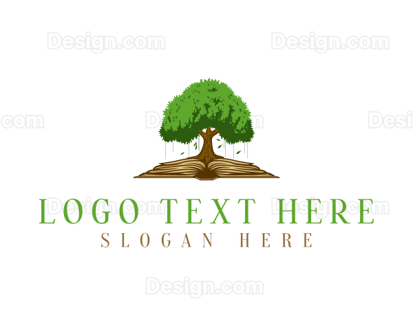 Tree Book Forest Logo