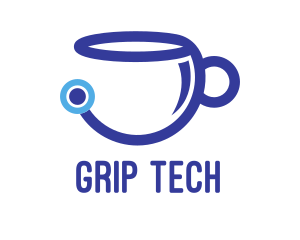 Tech Coffee Cup logo design