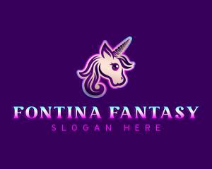 Unicorn Horse Pony logo design