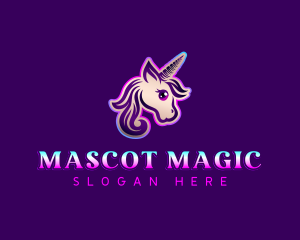 Unicorn Horse Pony logo design