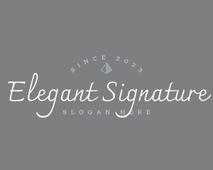 Elegant Designer Signature logo