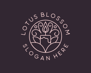 Lotus Candle Yoga logo design