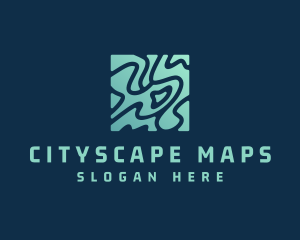 Land Area Mapping logo design