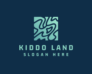 Land Area Mapping logo design