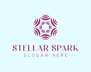 Abstract Spark Flower logo design