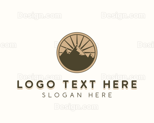 Mountain Range Outdoor Hiking Logo