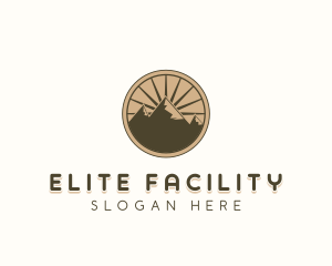 Mountain Range Outdoor Hiking Logo