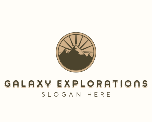 Mountain Range Outdoor Hiking logo design