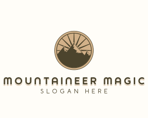 Mountain Range Outdoor Hiking logo design