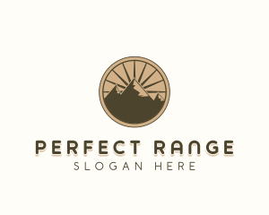 Mountain Range Outdoor Hiking logo design